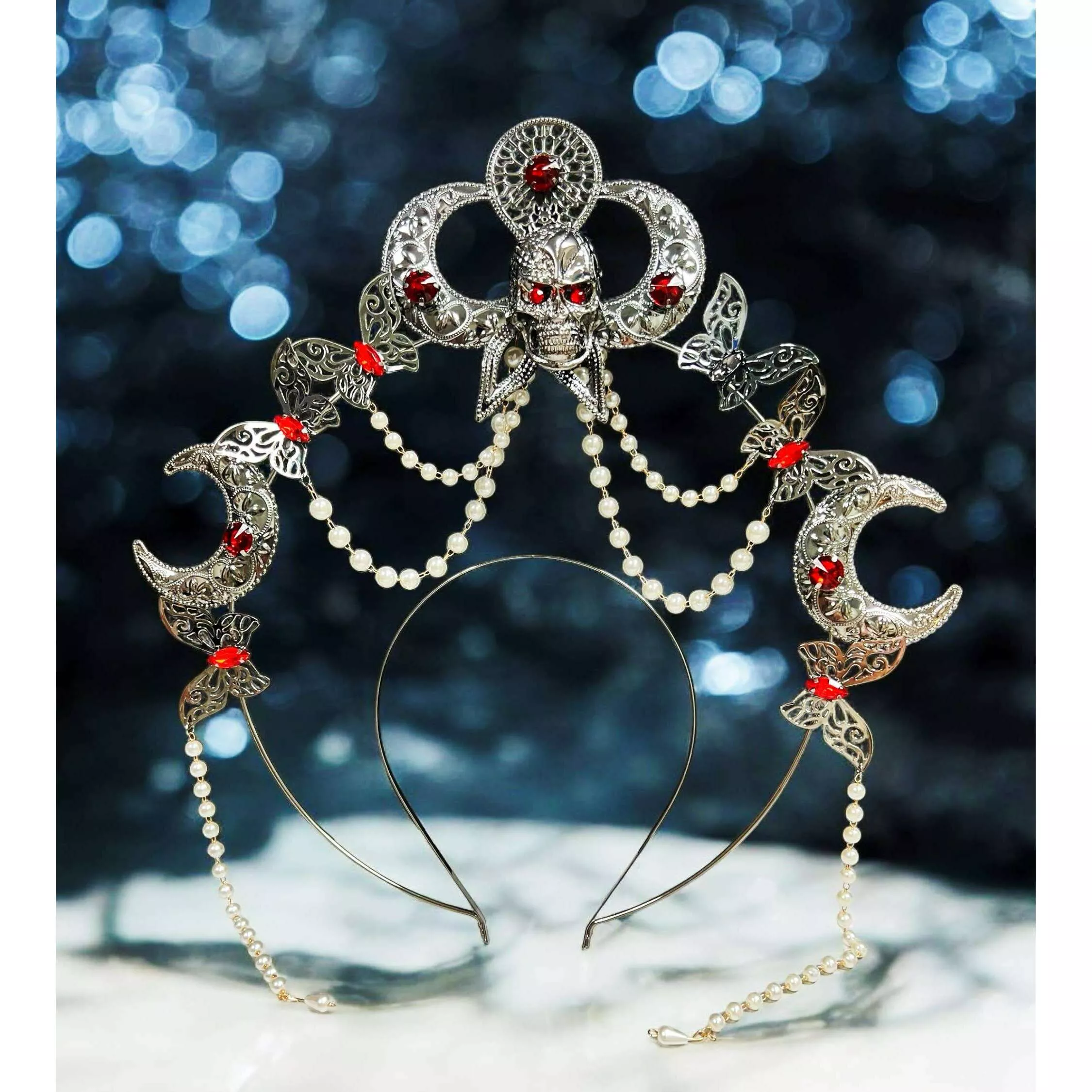 Gunmetal Celestial Skull Headpiece