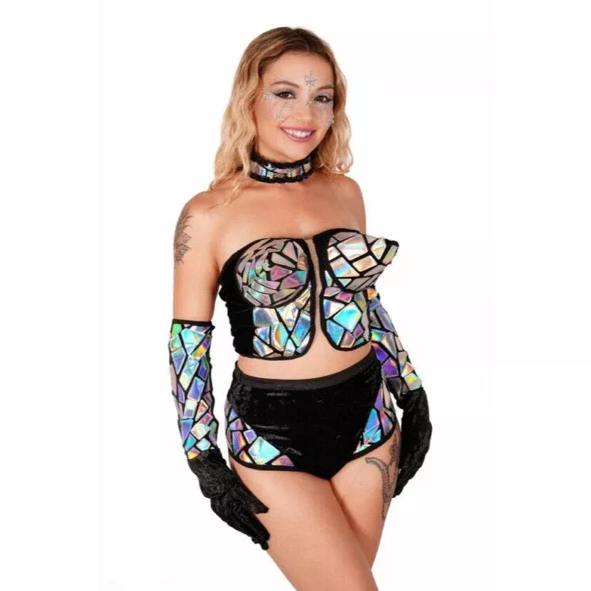 Holographic Prism 4-Piece Costume Set