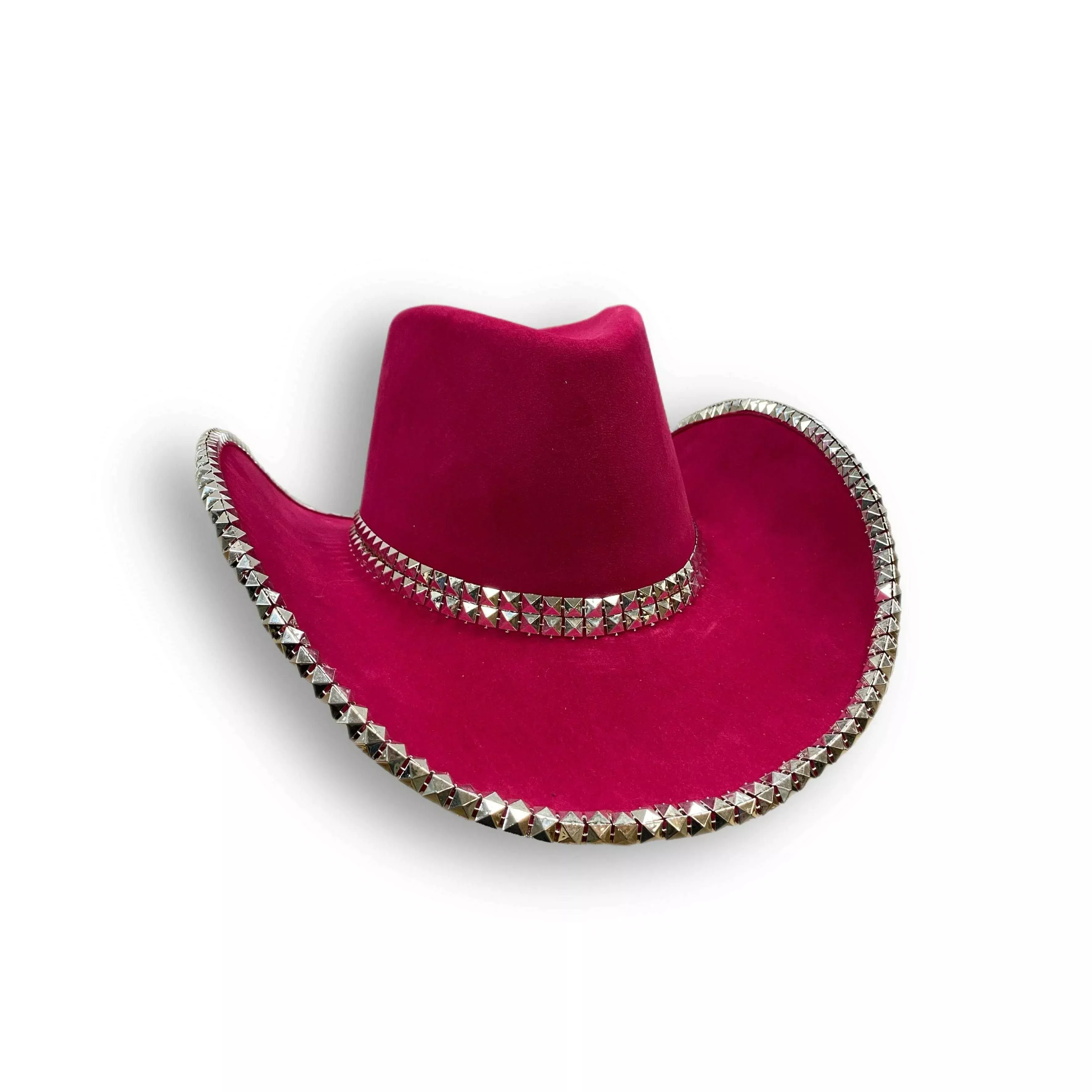Hot Pink Studded Festival Cowboy Hat
