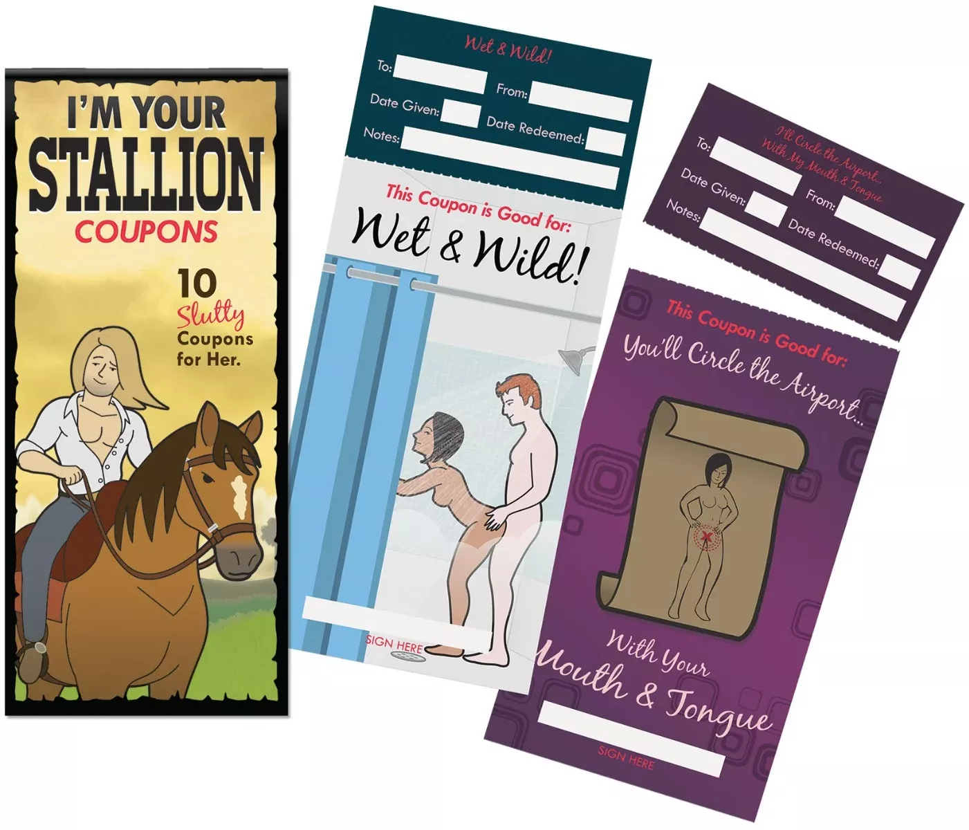 I'm Your Stallion 10 Coupons for Her English