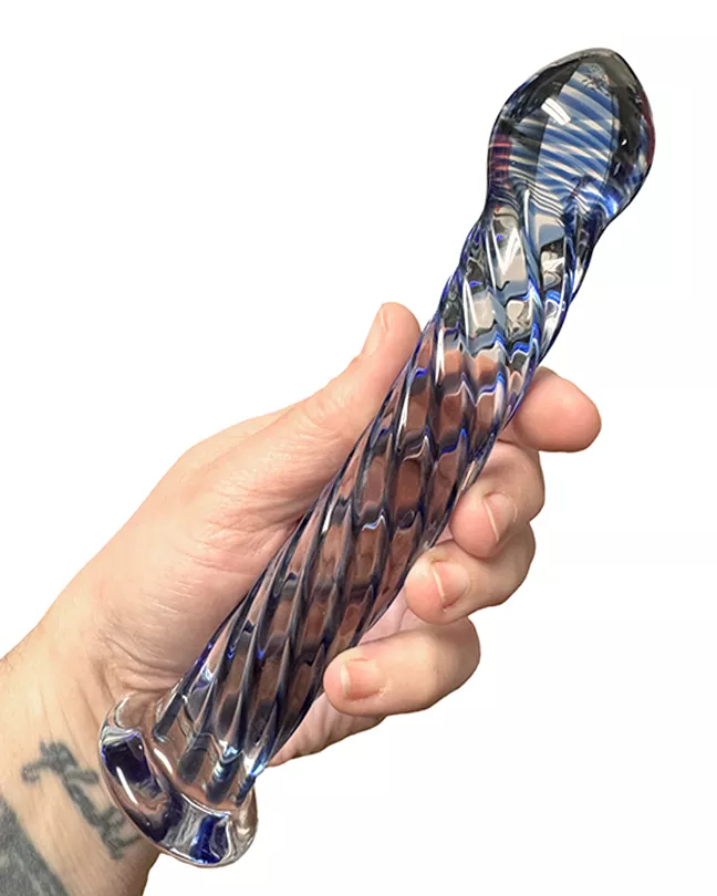 Icicles No. 29 Ribbed Glass G-Spot Dildo