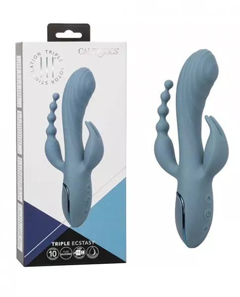 III Triple Ecstasy Rechargeable Silicone Stimulating Vibrator