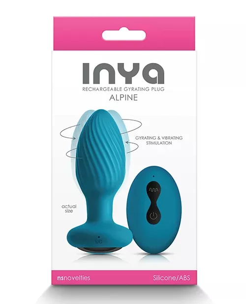 Inya Alpine Remote Control Butt Plug - Teal