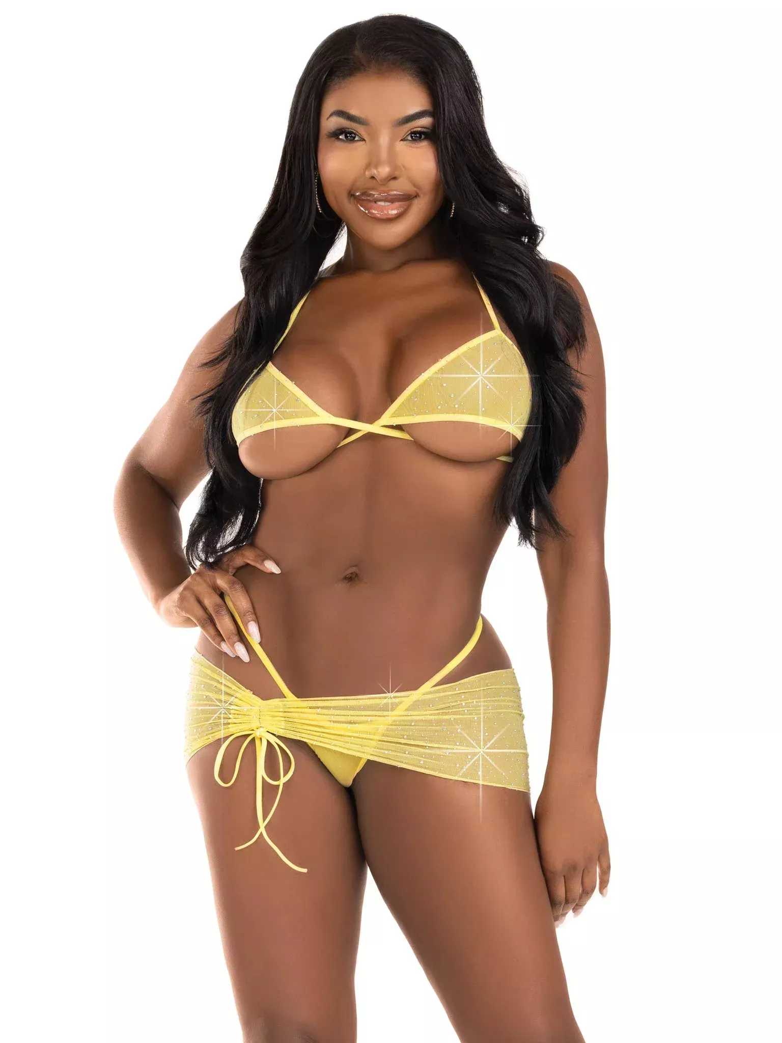 Island Vibes Sarong and Bikini Set