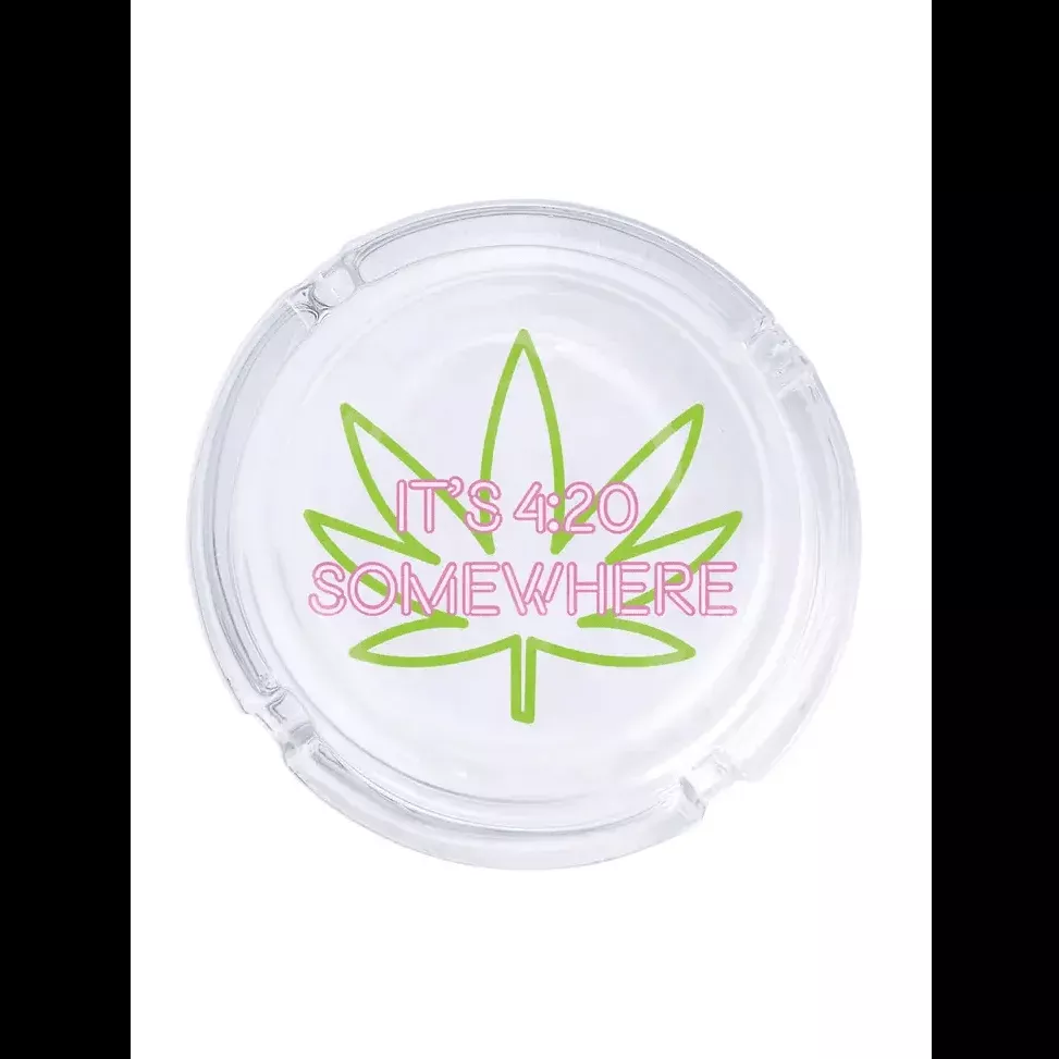 It's 420 Somewhere Glass Ashtray