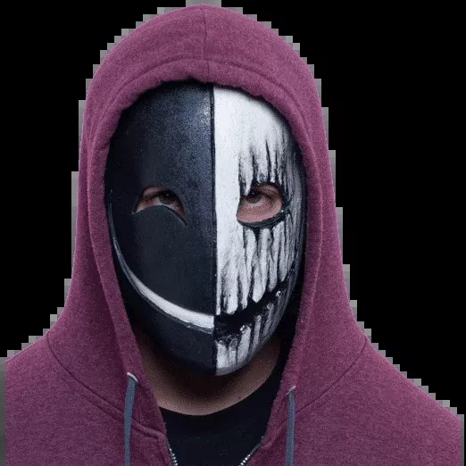 Kagekao Black & White Creepypasta Mask