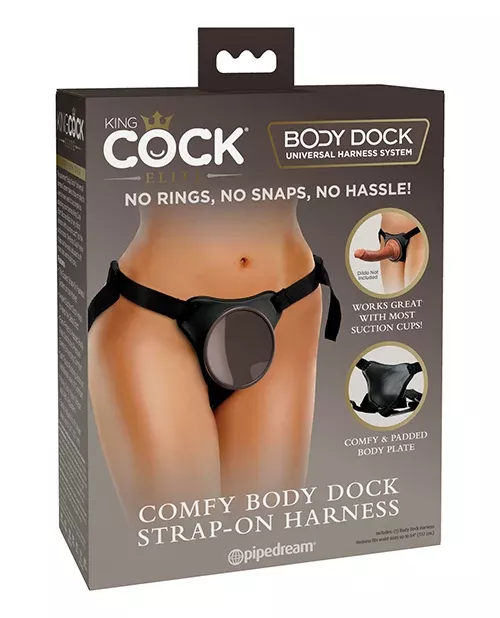 King Cock Elite Comfy Body Dock- Black