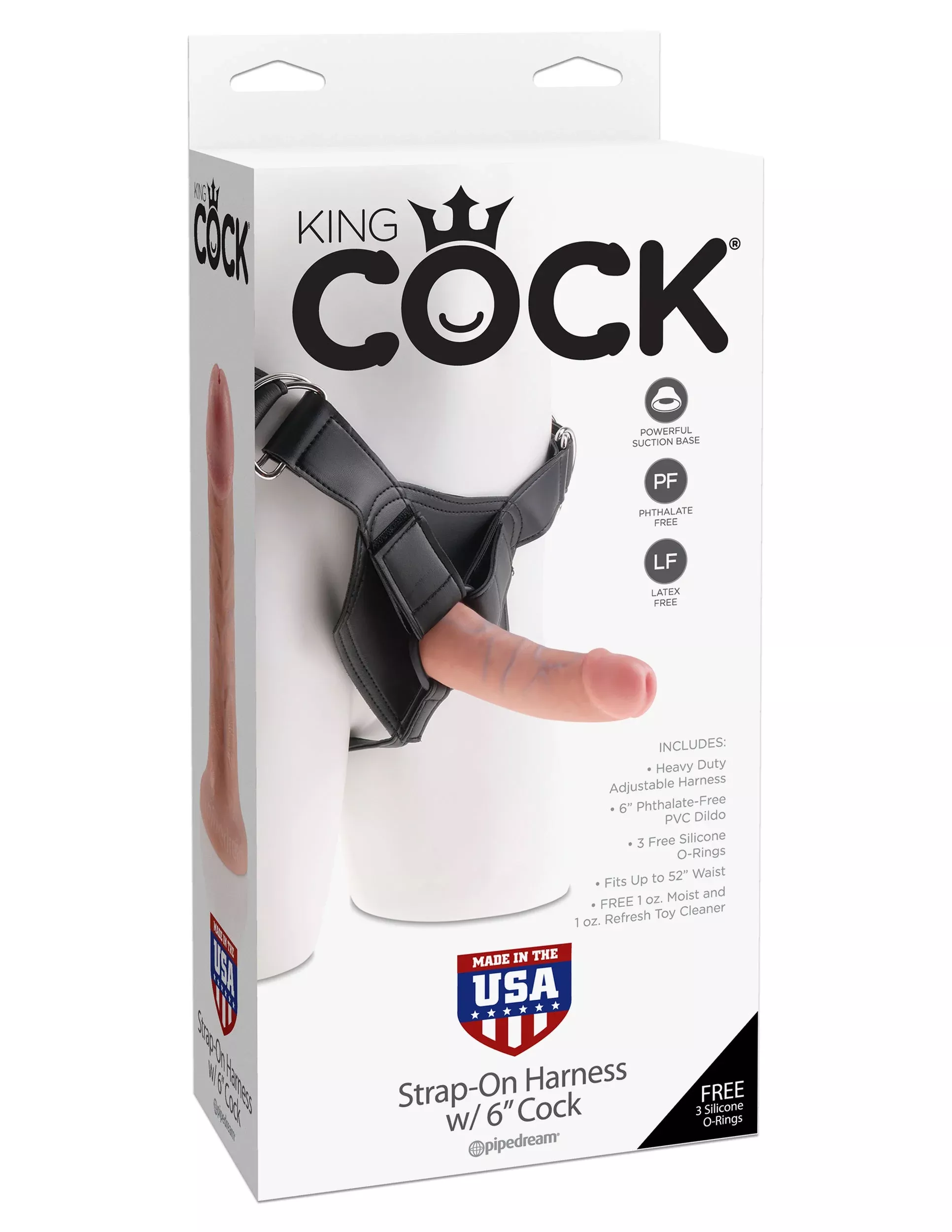 King Cock Strap on Harness With Cock 6 Inch