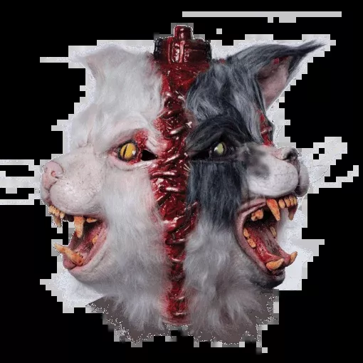Lab Cat Two Headed Cat Mask