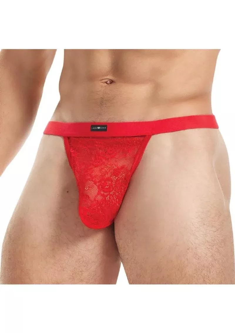 Lace King Lace G-String - Red