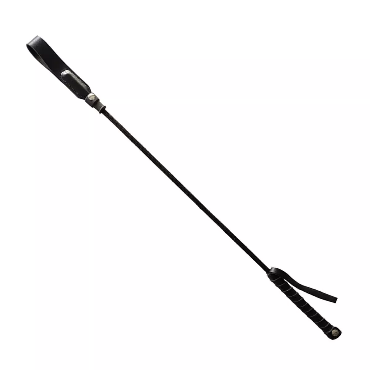 Leather Long Riding Crop Slim Tip 24 Inch