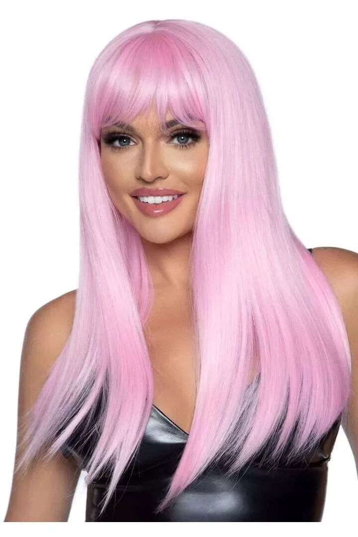Leg Avenue 24" Straight Wig with Bangs in One Size