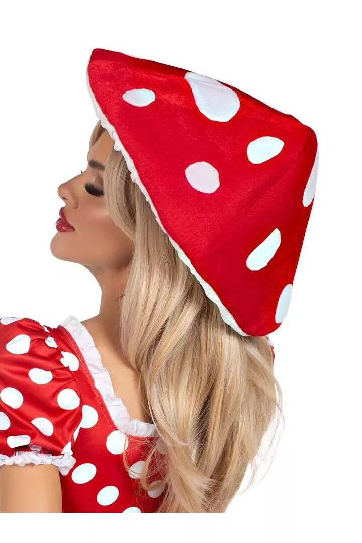 Leg Avenue Mushroom Hat Red/White in One Size