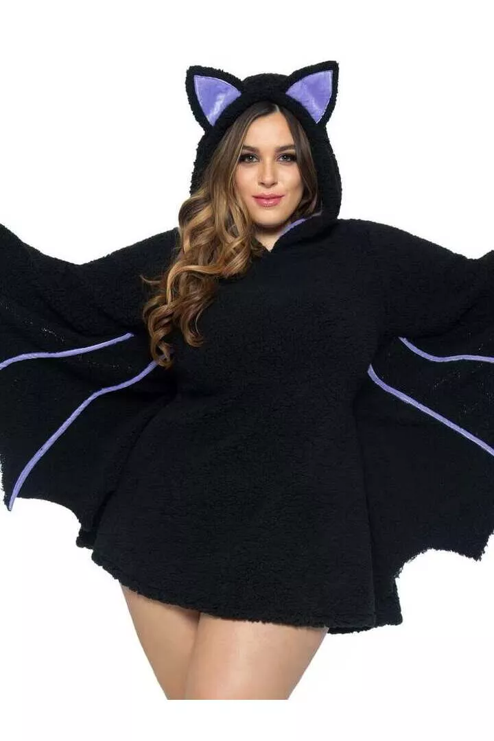 Leg Avenue Plus Moonlight Bat Costume in Black