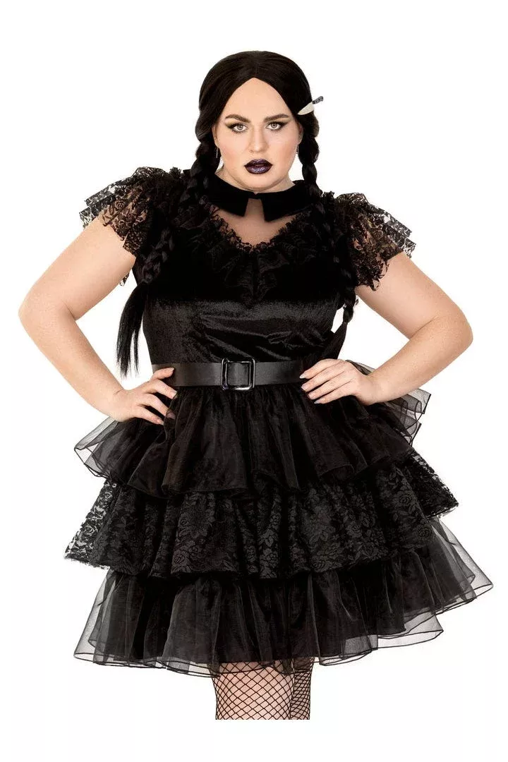 Leg Avenue Plus Raving Rebel Costume Black