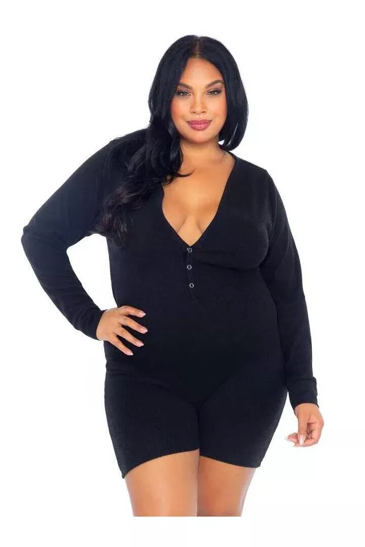 Leg Avenue Sweet Dreams Plus Long Johns Romper