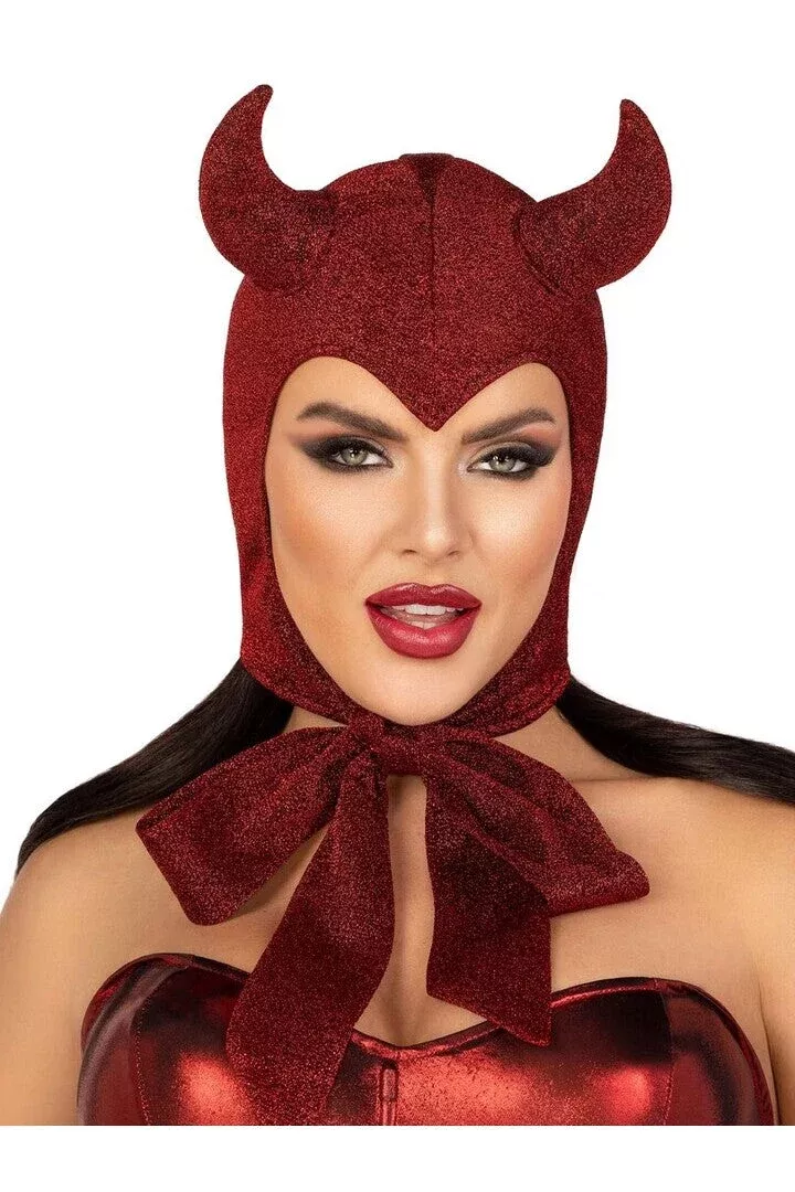Leg Avenue Vintage Devil Bonnet Red in One Size