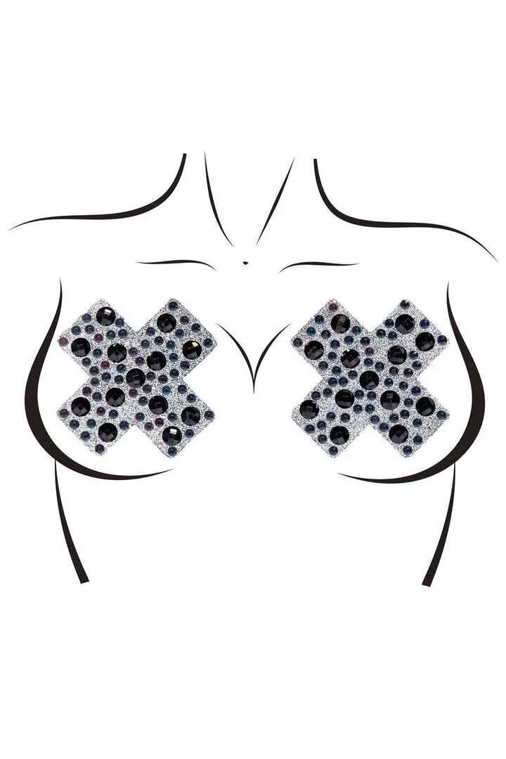 Leg Avenue X-Factor Rhinestone Nipple Covers in One Size