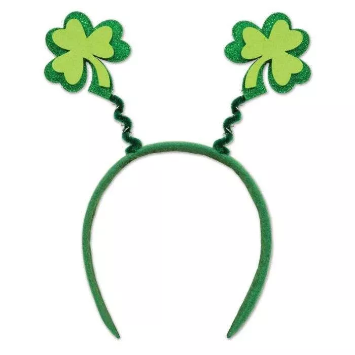 Light Glitter Shamrock Boppers