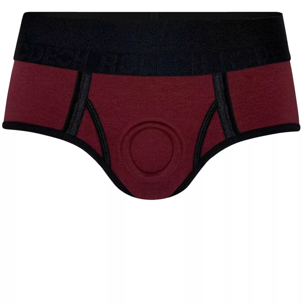 Limited Brief+ - 2" O-Ring - Claret & Black - PLUS SIZE