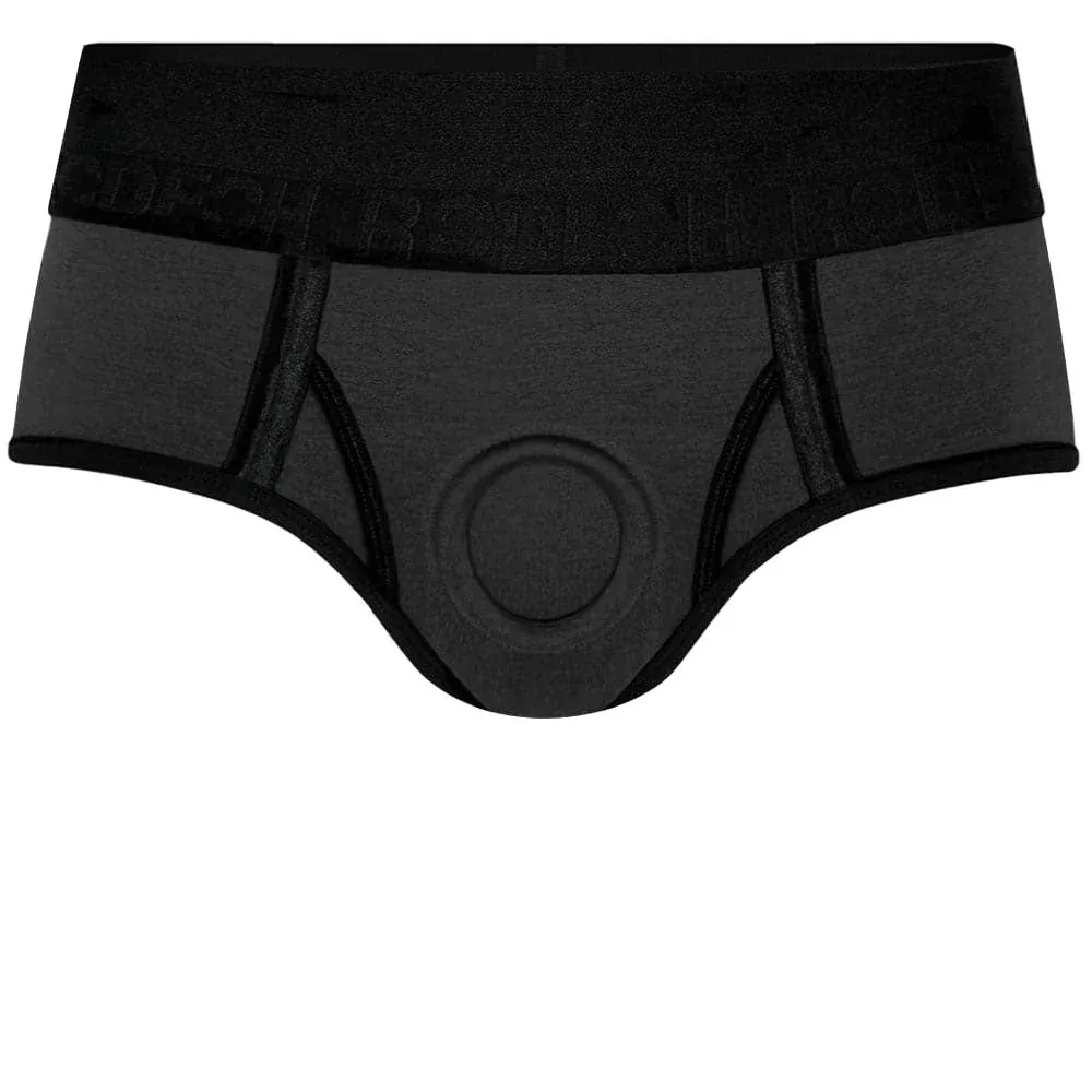 Limited Brief+ - 2" O-Ring - Gray & Black - PLUS SIZE