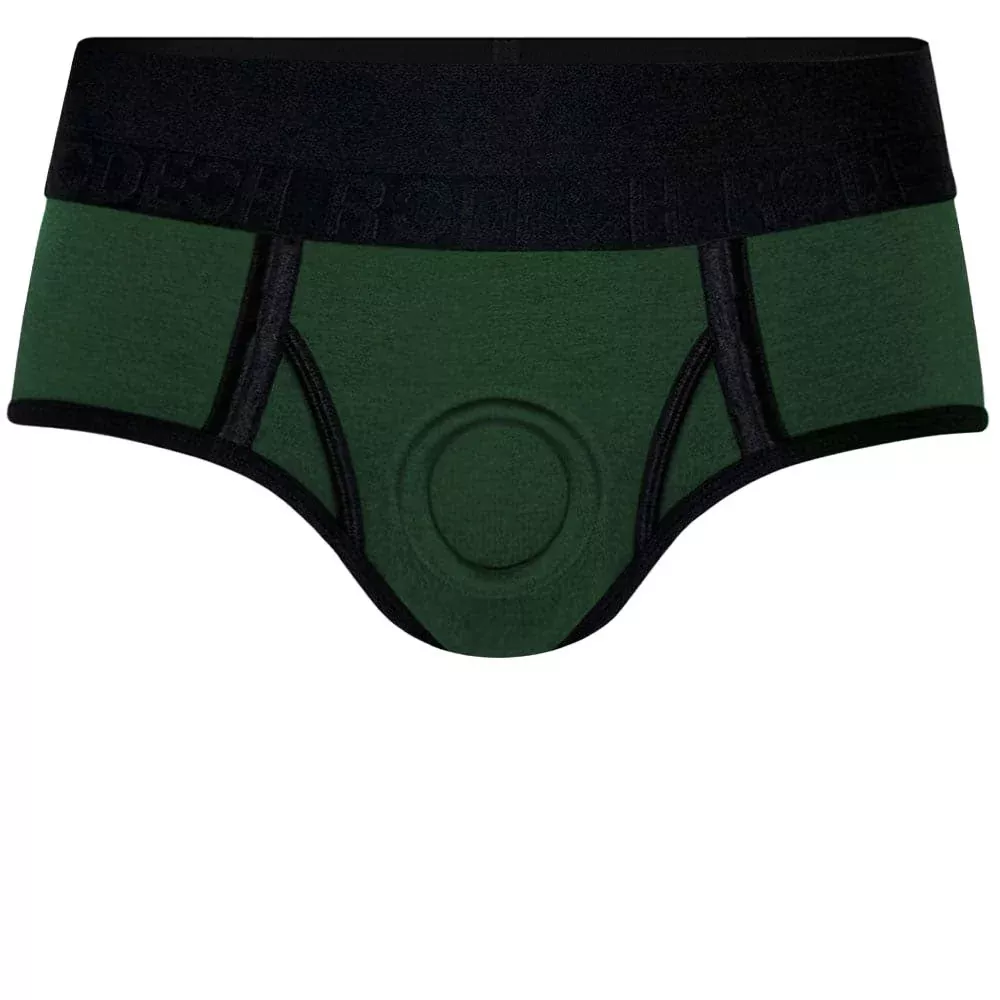 Limited Brief+ - 2" O-Ring - Hunter Green & Black - PLUS SIZE
