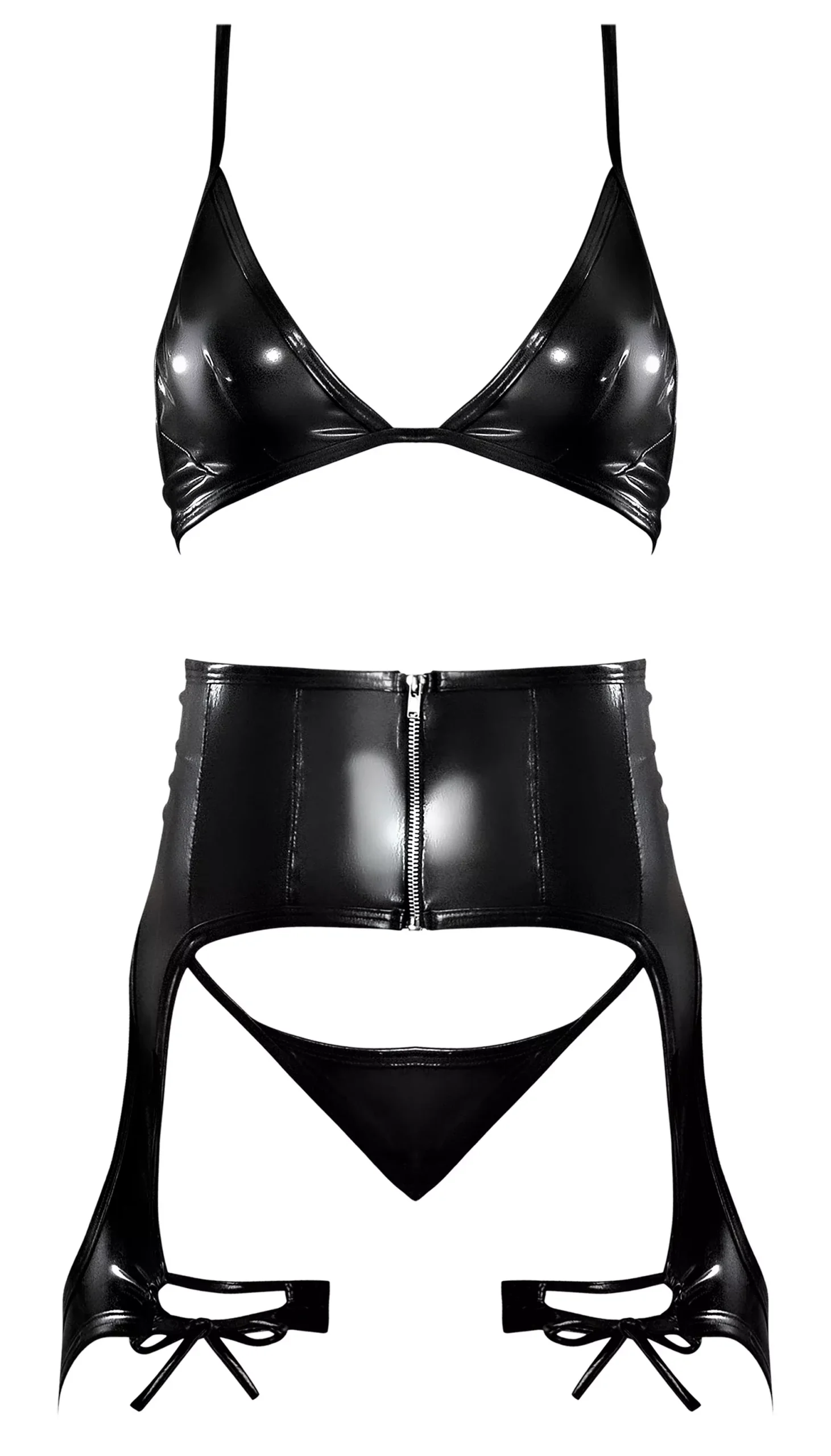 Liquid Onyx HalterBra and Garter