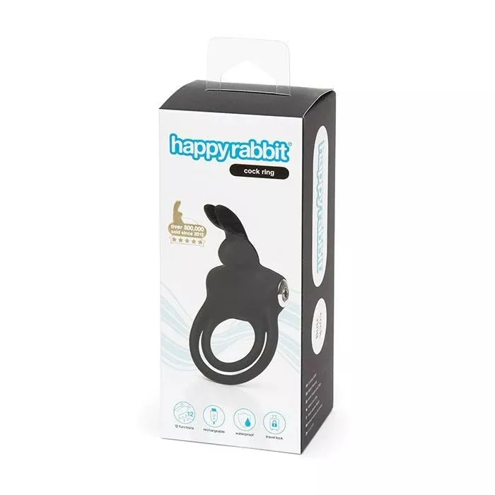 Lovehoney Happy Rabbit Cock Ring - Black
