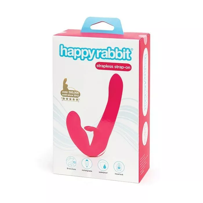 Lovehoney Happy Rabbit Strapless Strap on Rabbit Vibe - Pink