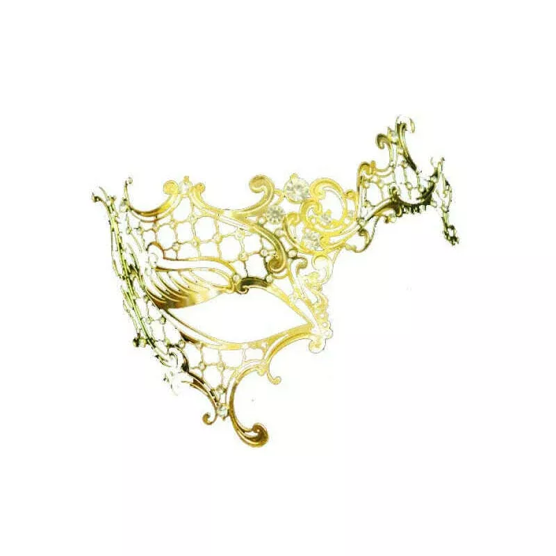 Ludovica Laser Cut Right Eye Rhinestone Mask