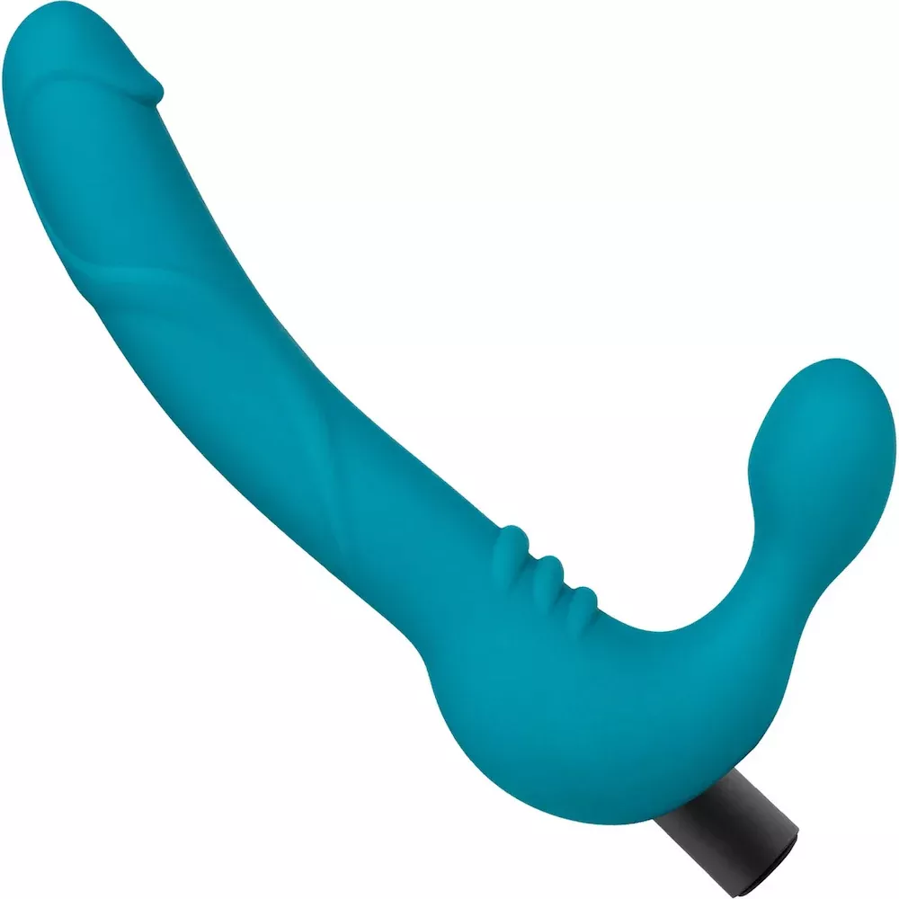 Luna Strapless Strap On Silicone Vibrating Dildo by Temptasia