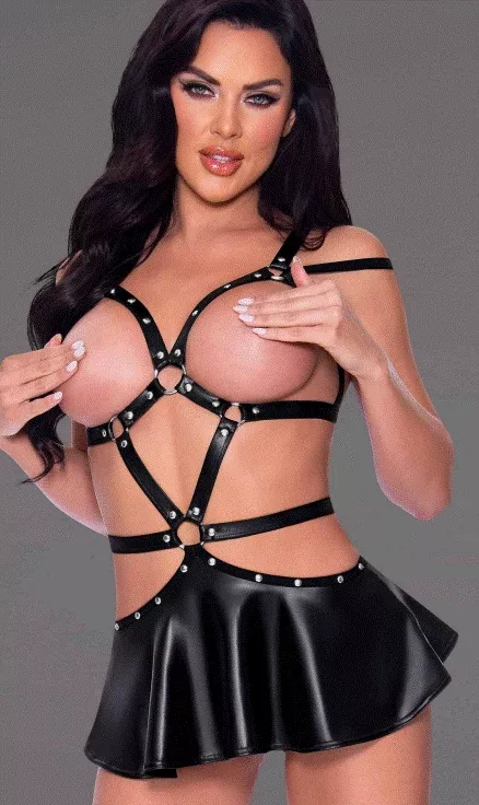 Lust Iris Open Cup Crotchless Mini Dress