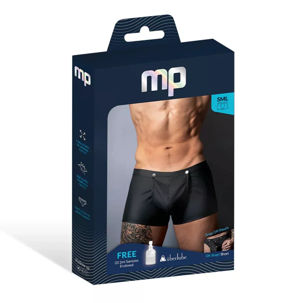 Male Power Oh Snap! Snap Off Short Black