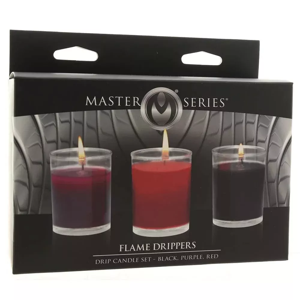 Master Series Flame Drippers Drip Candle Set - Black, Purple, Red