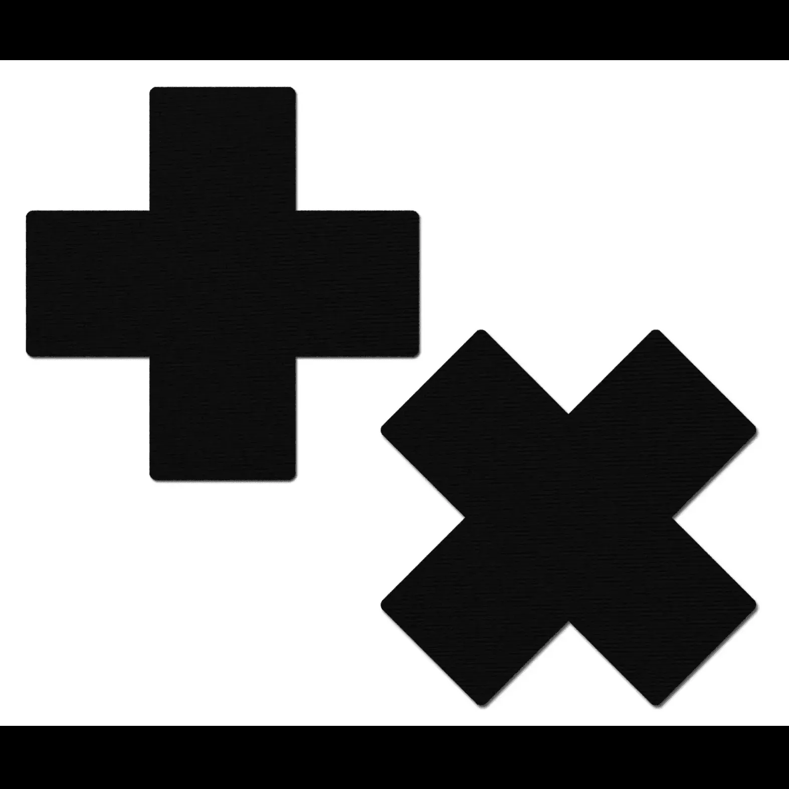 Matte Black Cross Nipple Pasties