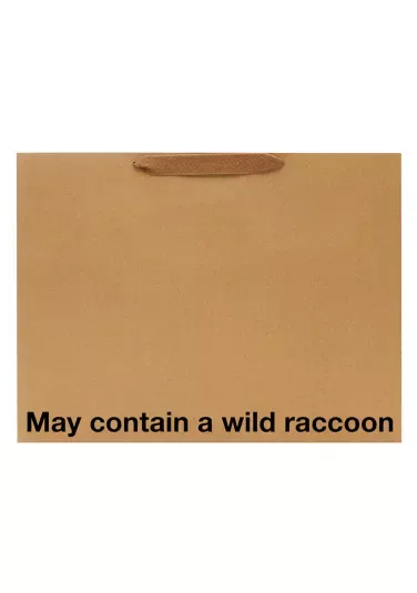 "May Contain a Wild Raccoon" Large Gift Bag