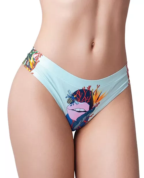 Mememe Botanic Panic Lips Printed Thong Medium
