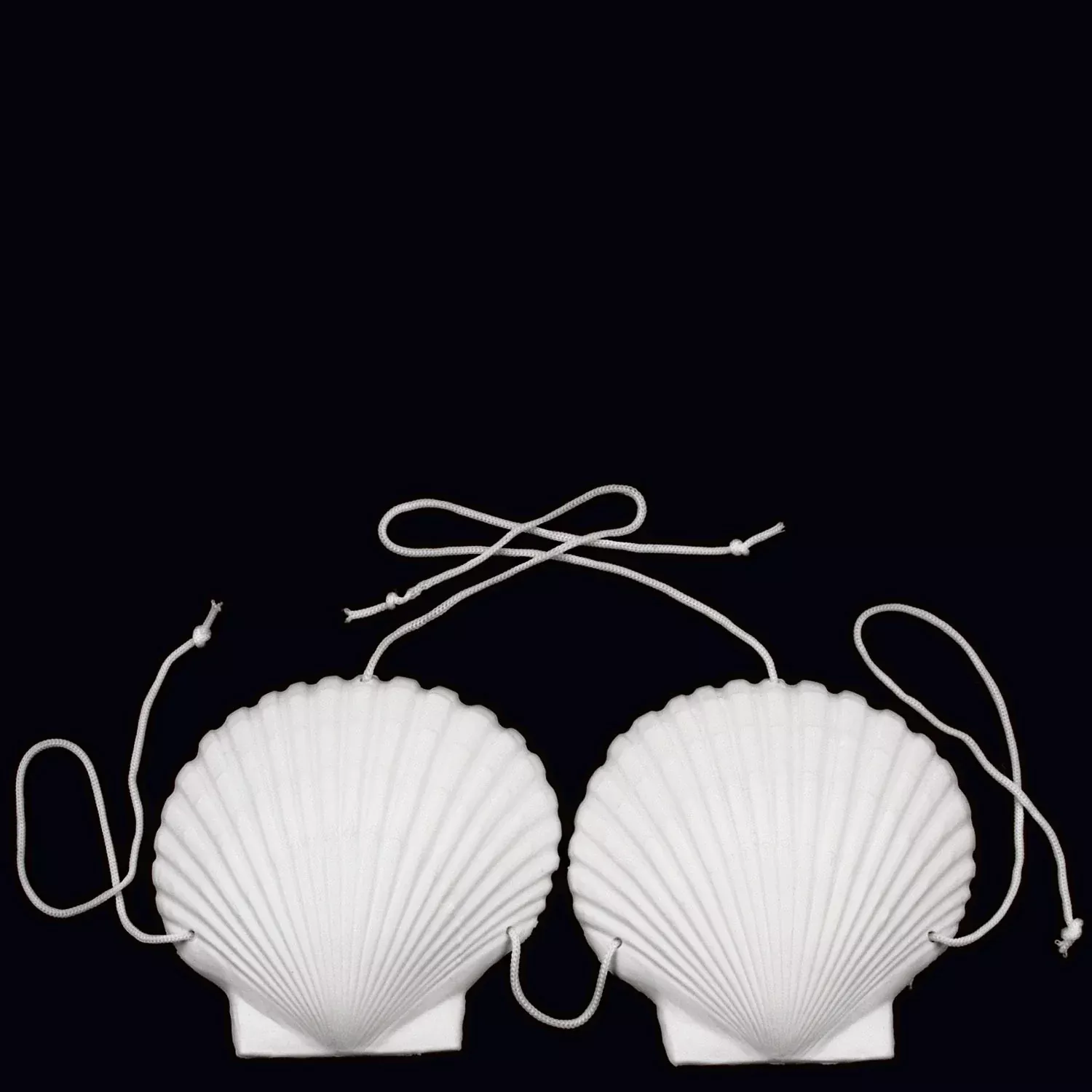 Mermaid White Shell Bra
