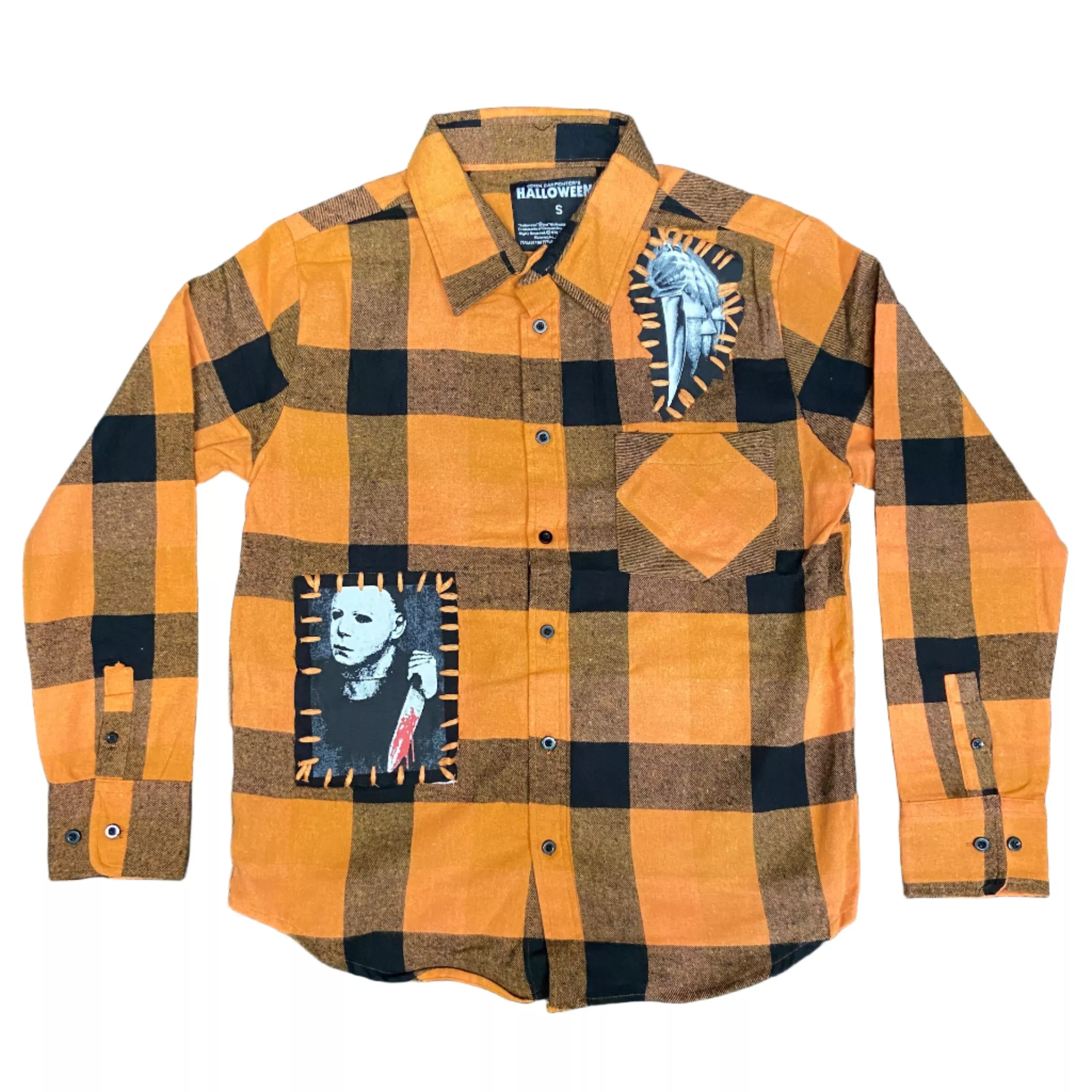 Michael Myers Stitched Patches Flannel