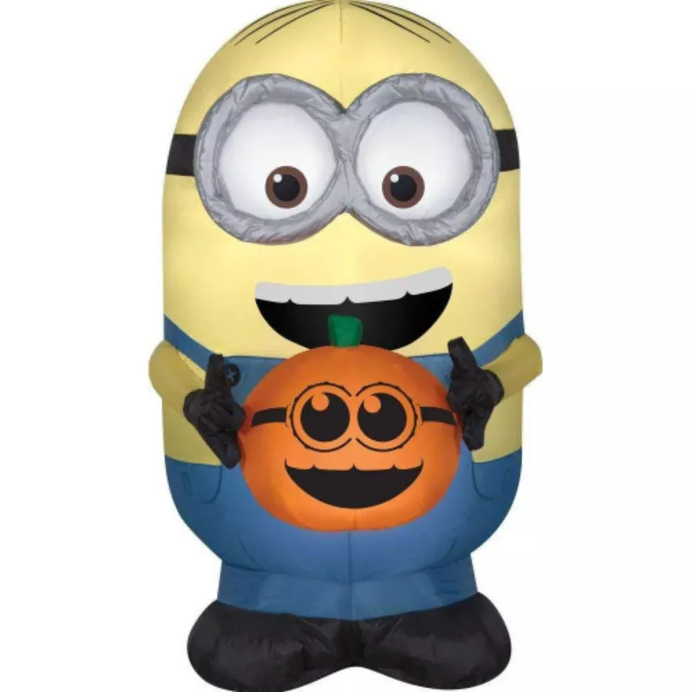 Minion Dave & Pumpkin 36" Inflatable Decoration