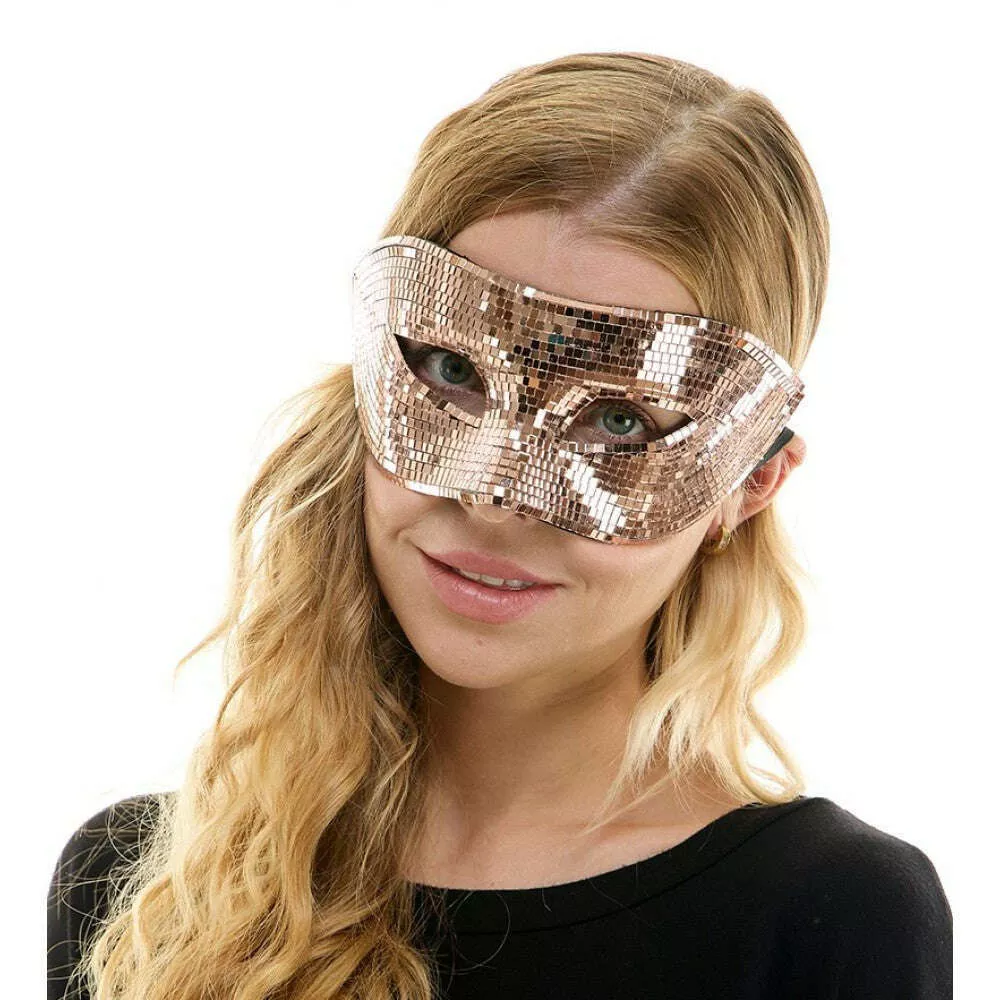 Mirrored Half Face Masquerade Mask