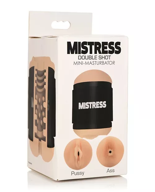 Mistress Double Shot Mini Pussy & Ass Stroker Light