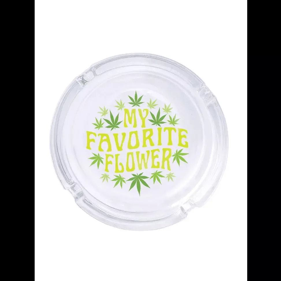 My Favorite Flower Glass Ashtray