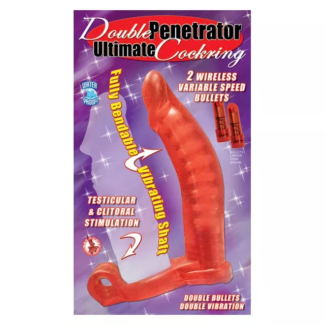 Nasstoys Double Penetrator Bendable C-Ring (Red)