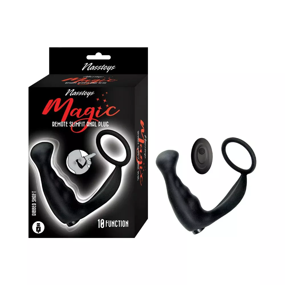 Nasstoys Magic Remote Slimfit Anal Plug Black