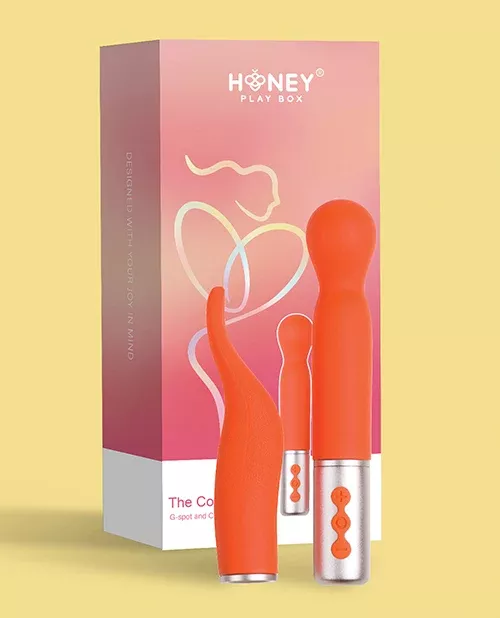 The Naughty Collection Interchangeable Heads Vibrator - Coral