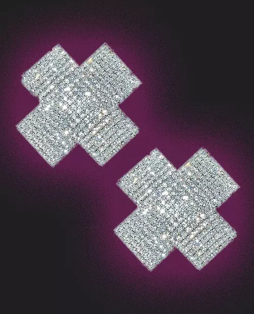 Neva Nude Cross Crystal Pasties