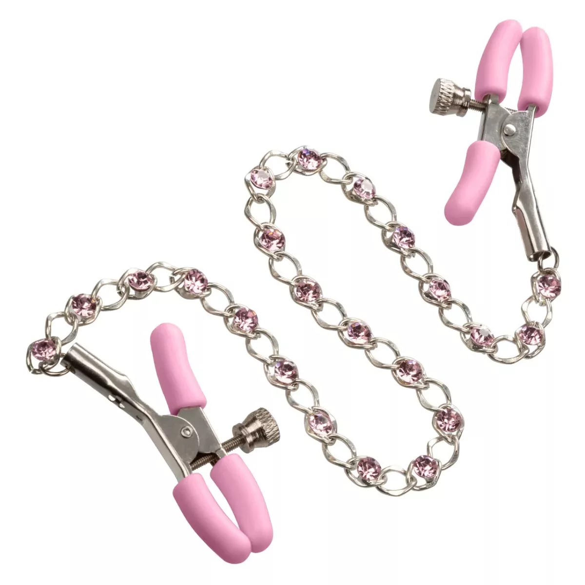 Nipple Clamps - Crystal Nipple Teasers - Pink