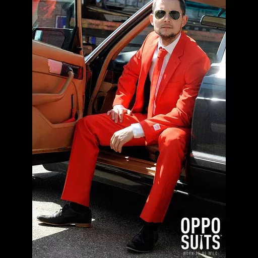 OppoSuits Red Devil Three Piece Suit