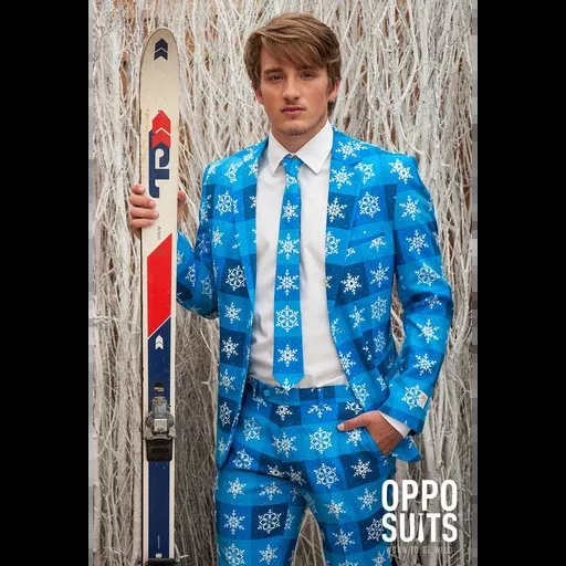 OppoSuits Snowflake Three Piece Suit